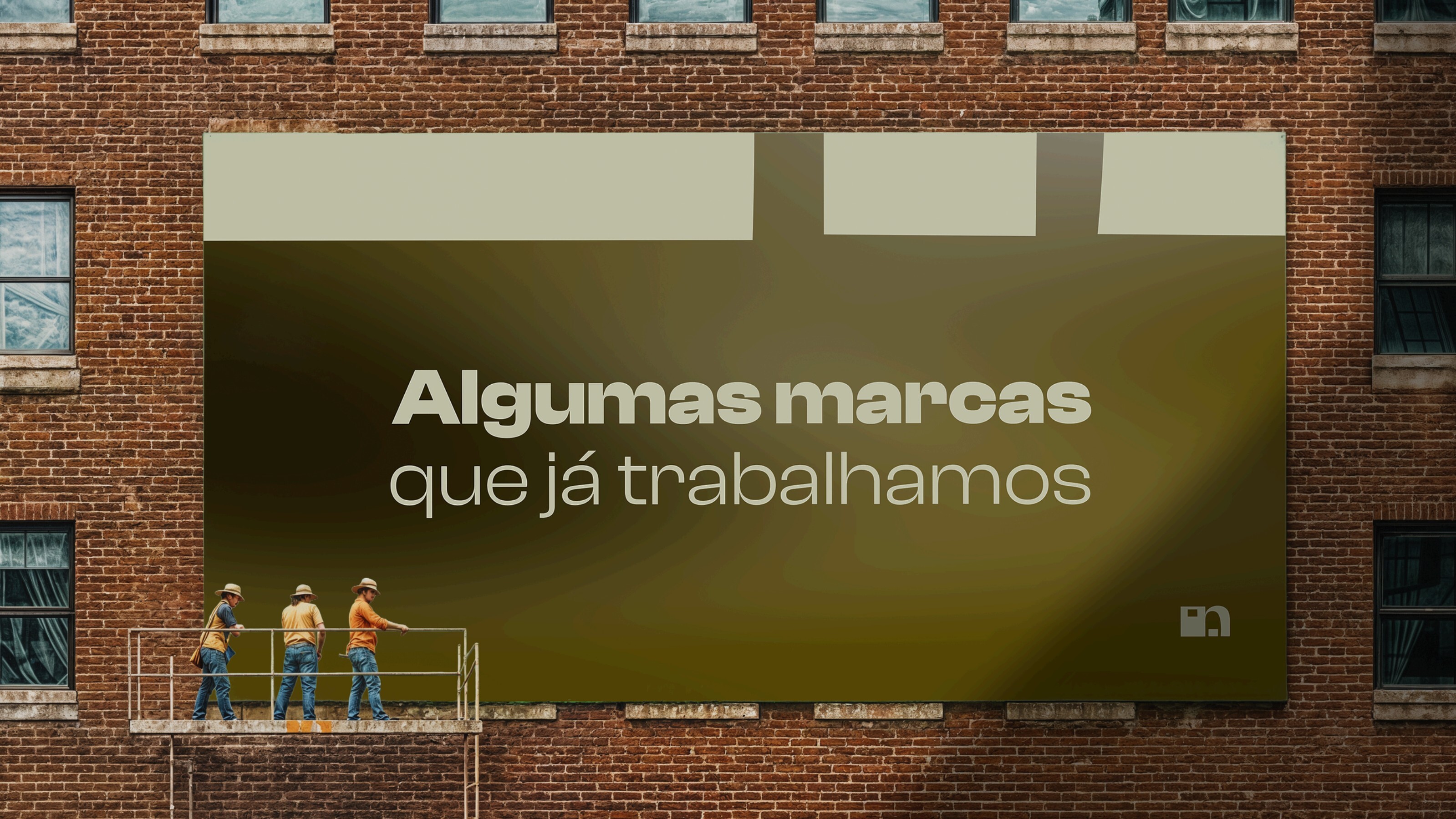 Mural urbano com marcas atendidas pela Inside