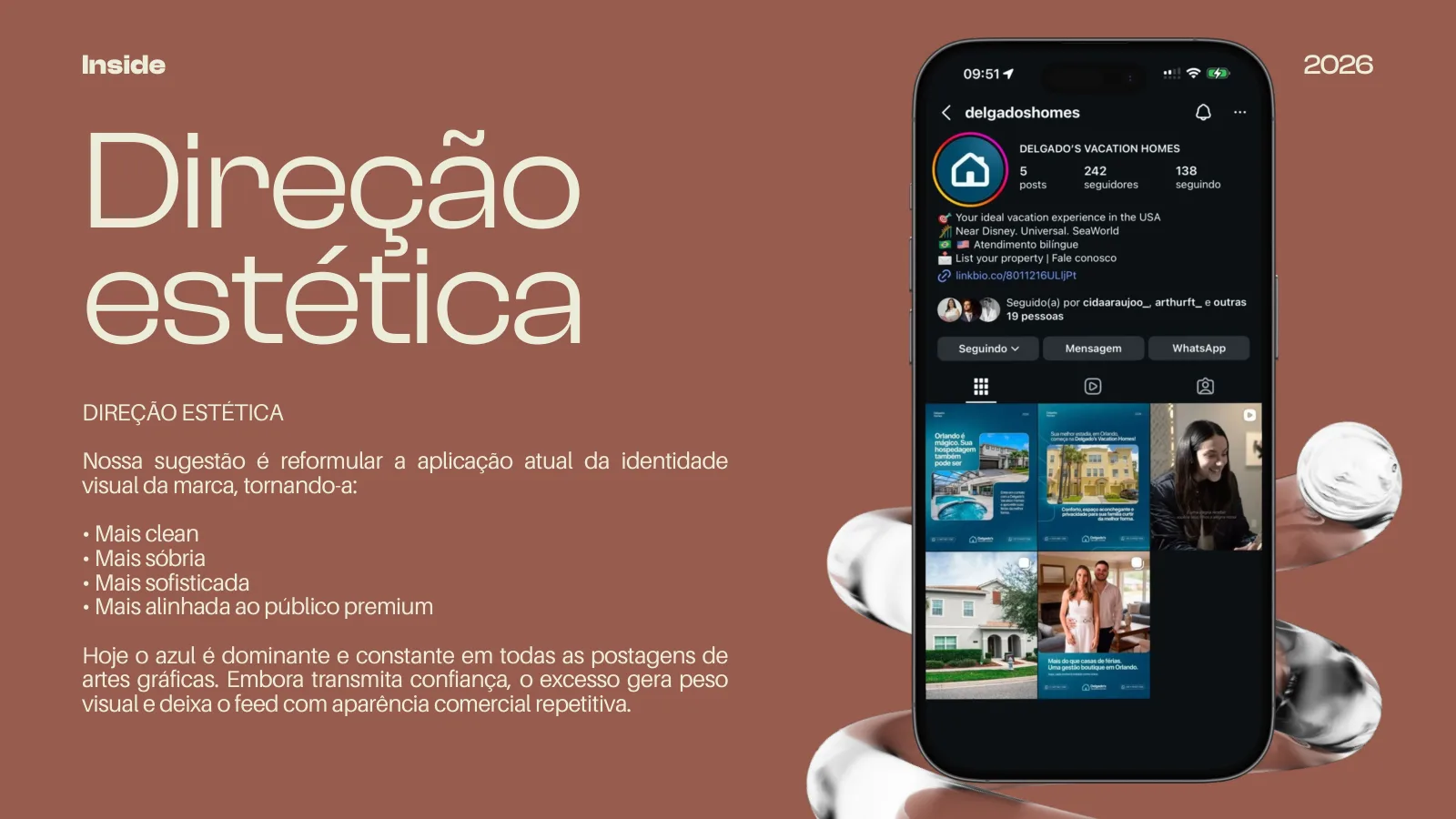 Planejamento estratégico e criativo — Delgado's Vacation Homes