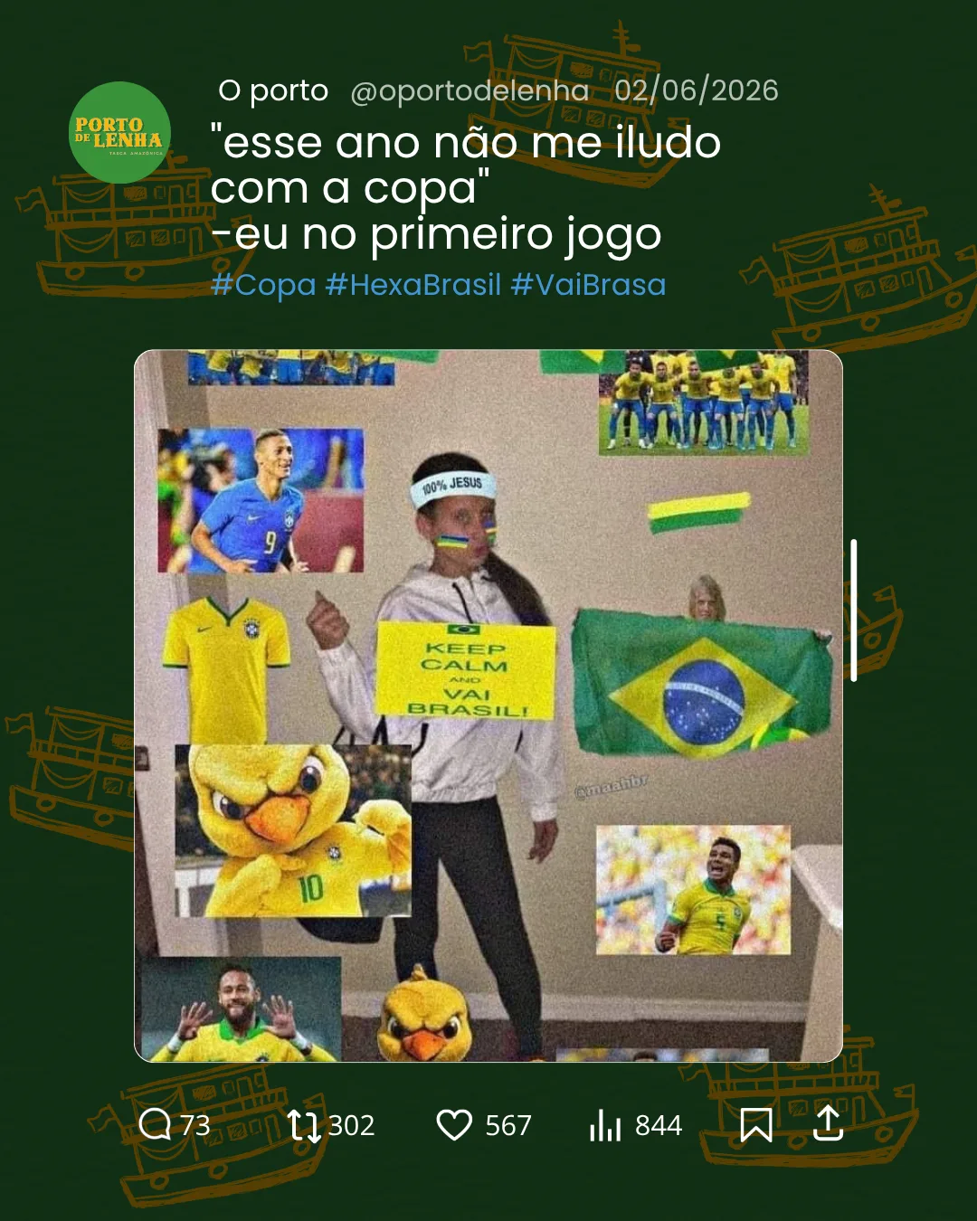 Redes sociais — Porto de Lenha