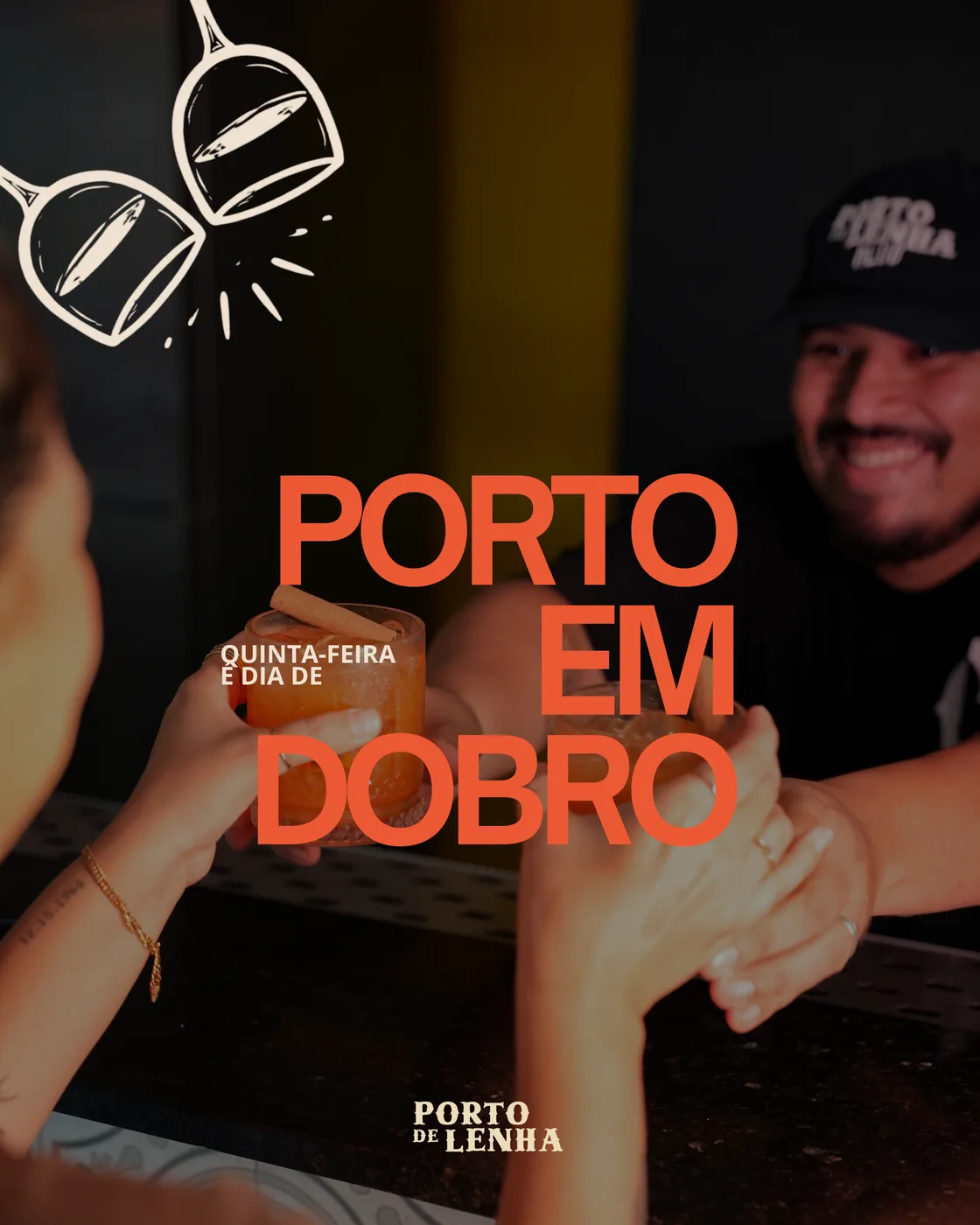 Redes sociais — Porto de Lenha